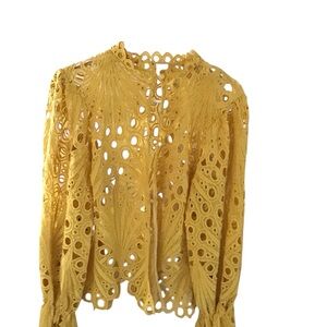 Yellow Lace Women's Top